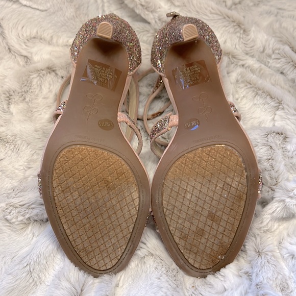 Jessica Simpson champagne multi - glitter heeled sandal - Picture 4 of 5